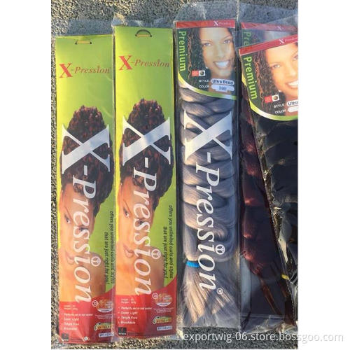 Wholesale Synthetic Braiding Hair Manufacturer Synthetic Easy Braiding Hair Extension Expression Braiding Ombre African Spectra